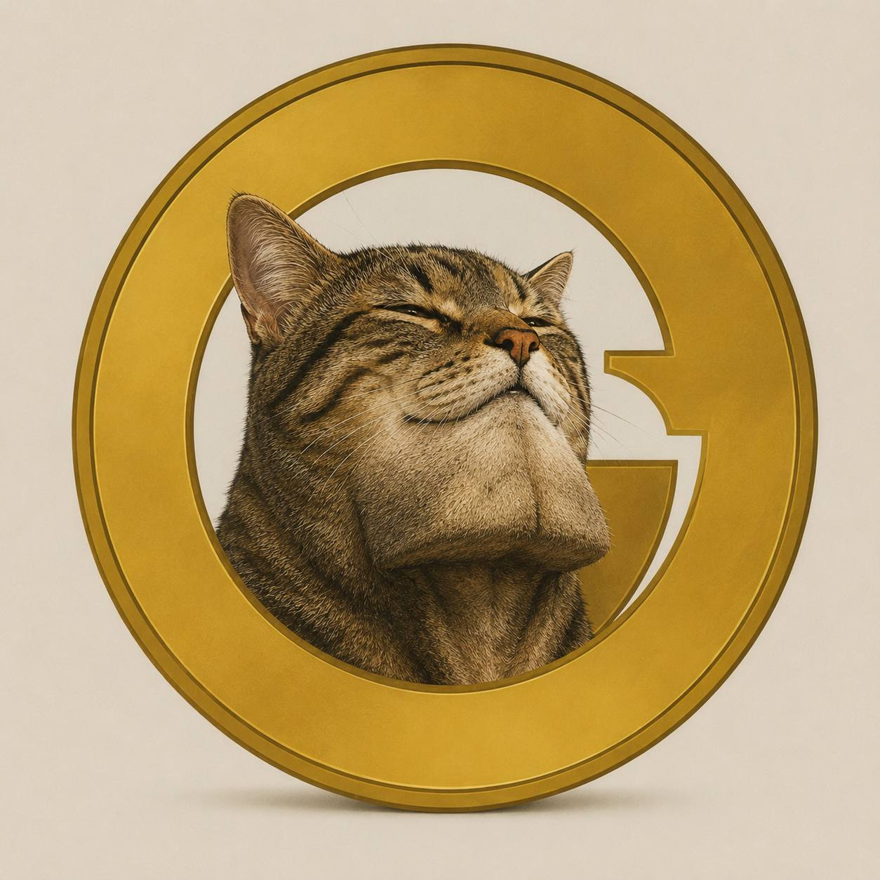 The original gold CHADCATE coin